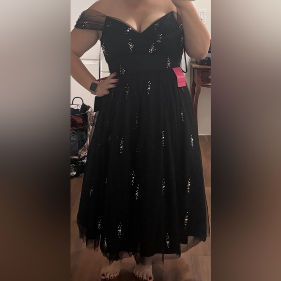 MAC DUGGAL off the shoulder gown women’s size 12 - Picture 4 of 5